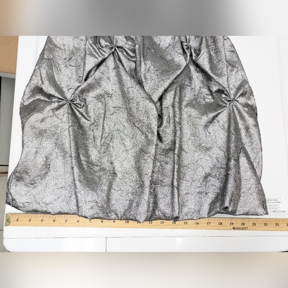 Le Chateau metallic grey silver strapless mini dress size XS - Picture 8 of 14
